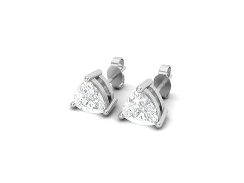 Trillion Shape CZ Studs - 925 Sterling Silver - ISHI New York
