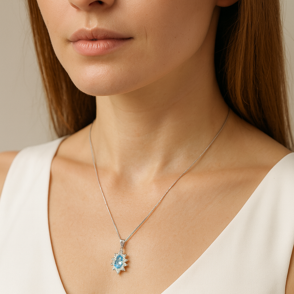 Skylight Sparkler Necklace - 925 Sterling Silver