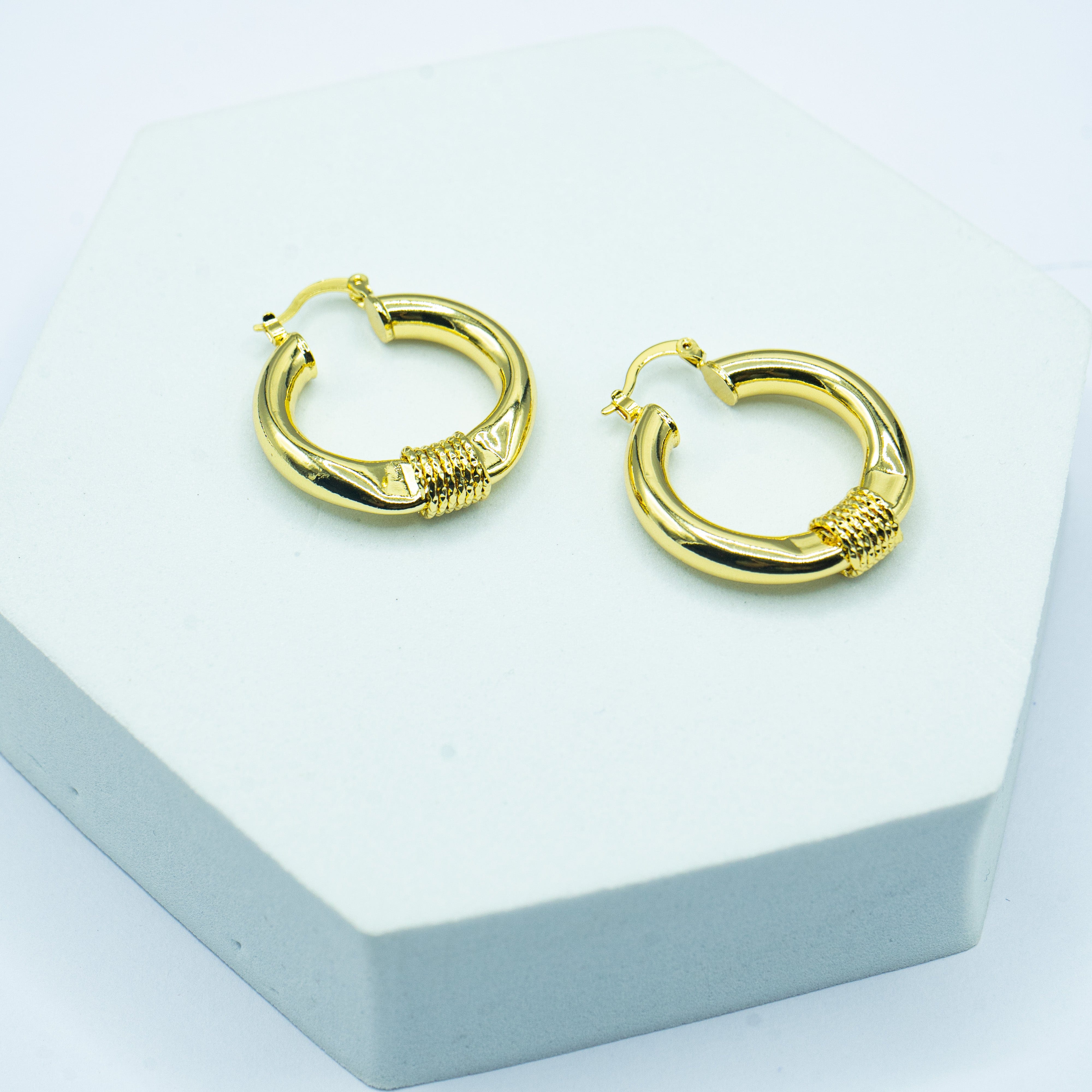 Twirled Gold Hoops - ISHI New York