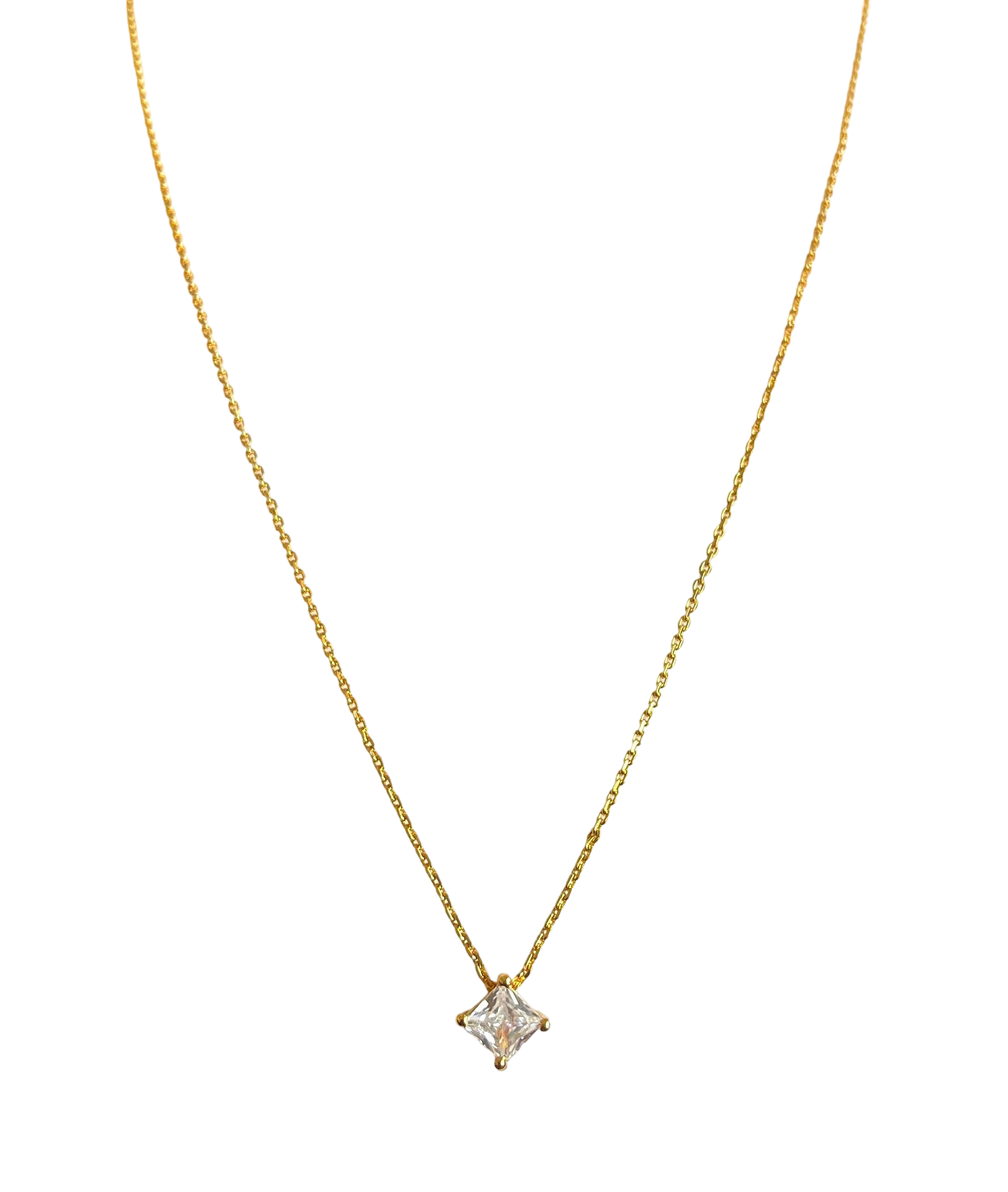 Princess CZ Necklace - 925 Sterling Silver - ISHI New York