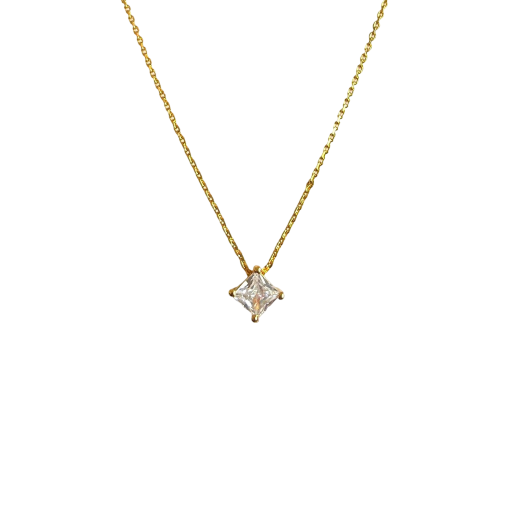 Princess CZ Necklace - 925 Sterling Silver - ISHI New York