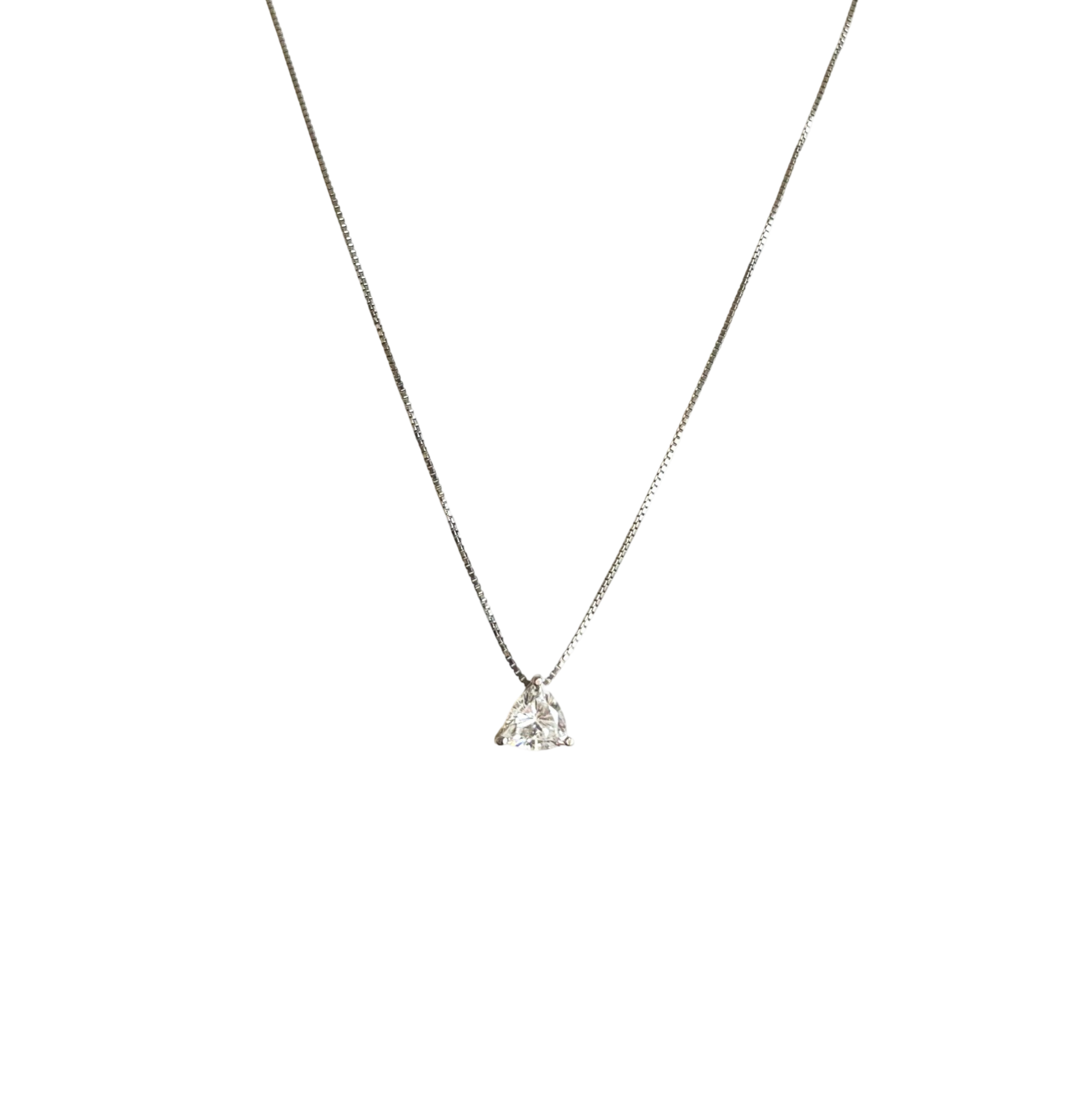 Trillion Shape CZ Necklace - 925 Sterling Silver - ISHI New York