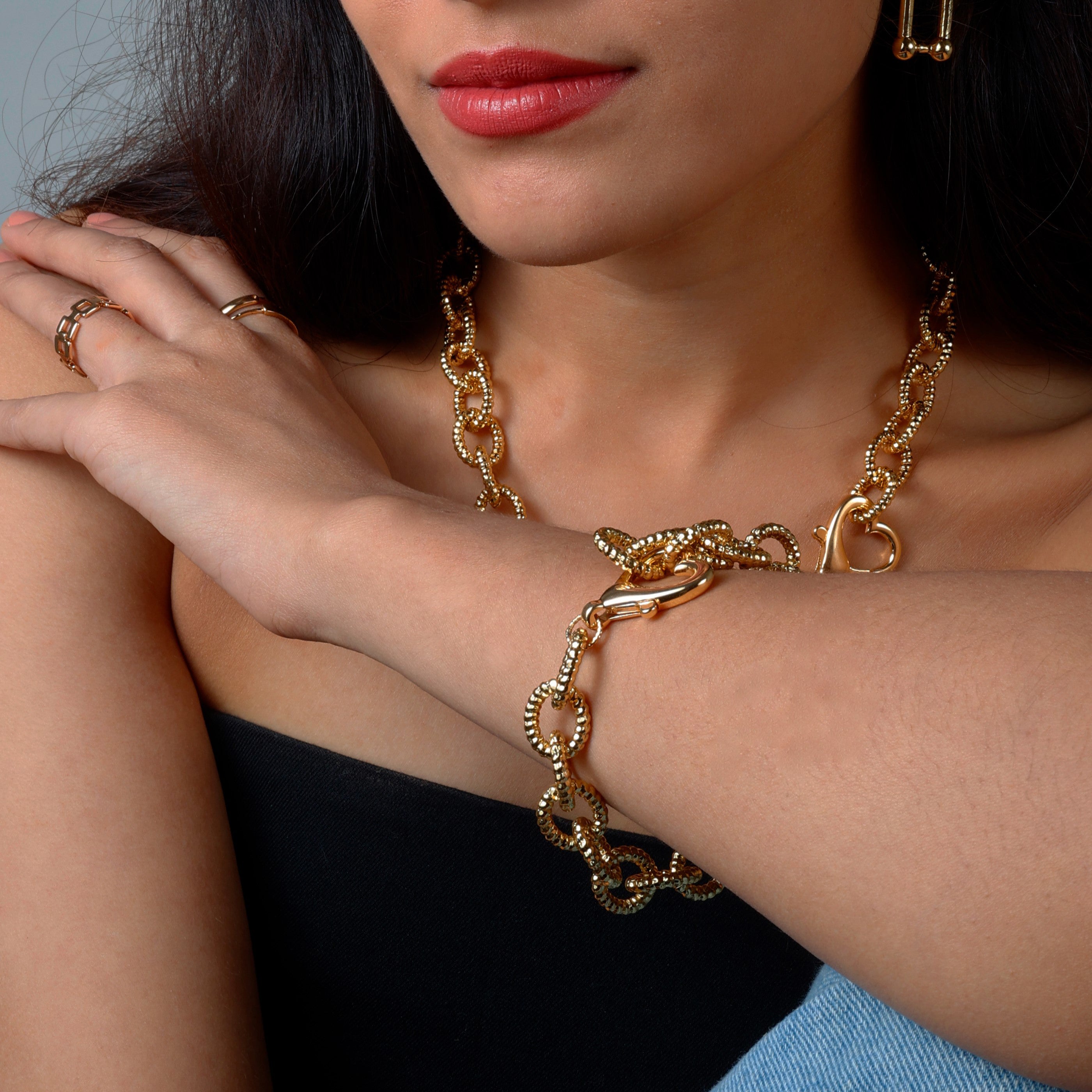 Heart Lock Bracelet - 18K Gold Plated - ISHI New York