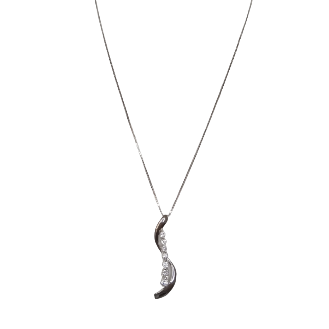 Seven Chapters CZ Necklace - 925 Sterling Silver - ISHI New York