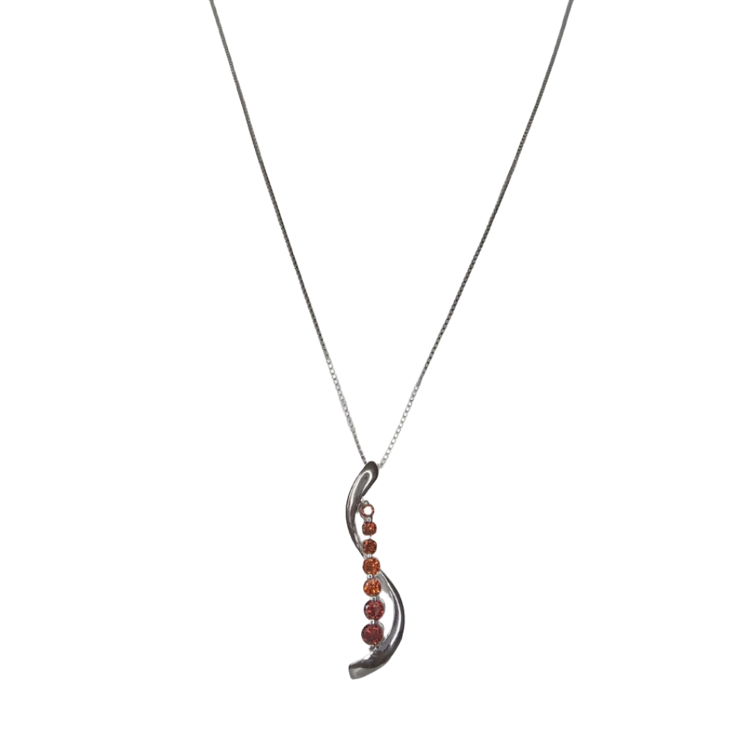 Seven Chapters CZ Necklace - 925 Sterling Silver - ISHI New York