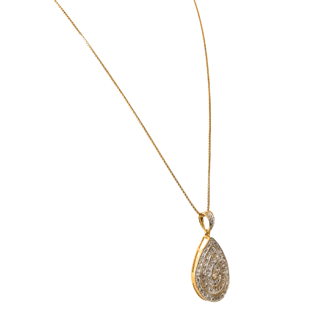 Golden Dew Diamond Necklace - 925 Sterling Silver - ISHI New York