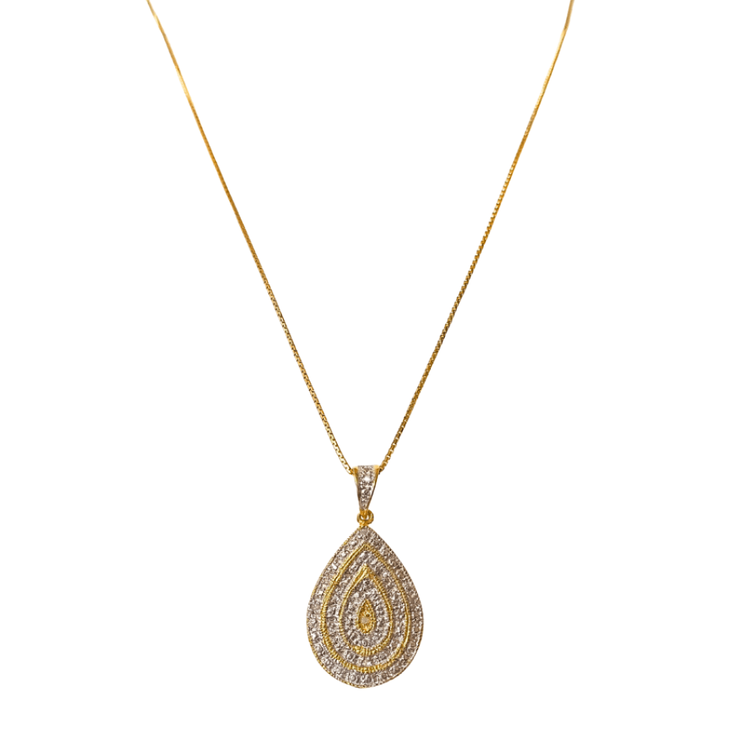 Golden Dew Diamond Necklace - 925 Sterling Silver - ISHI New York