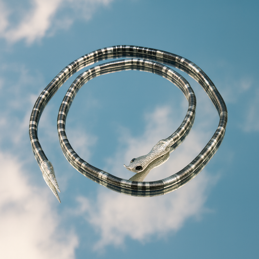 Flexible Silver Snake Necklace