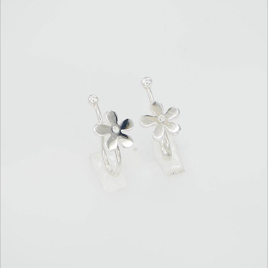 925 sterling silver Eternal Blossom stud earrings, anti-tarnish.