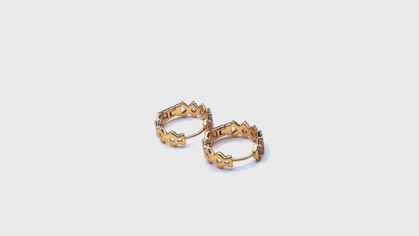 Sparkling Zigzag Hoops