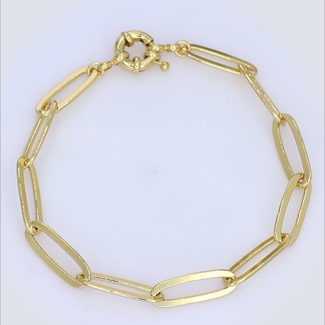 Ishi New York Big Block Bracelet—a statement piece in 18k gold plated for every event.