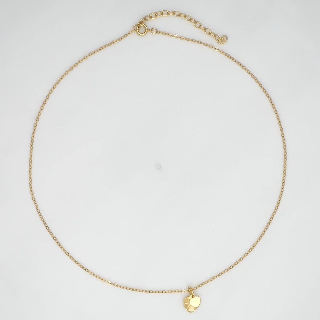Sweetheart Charm Necklace - 18K Gold Plated