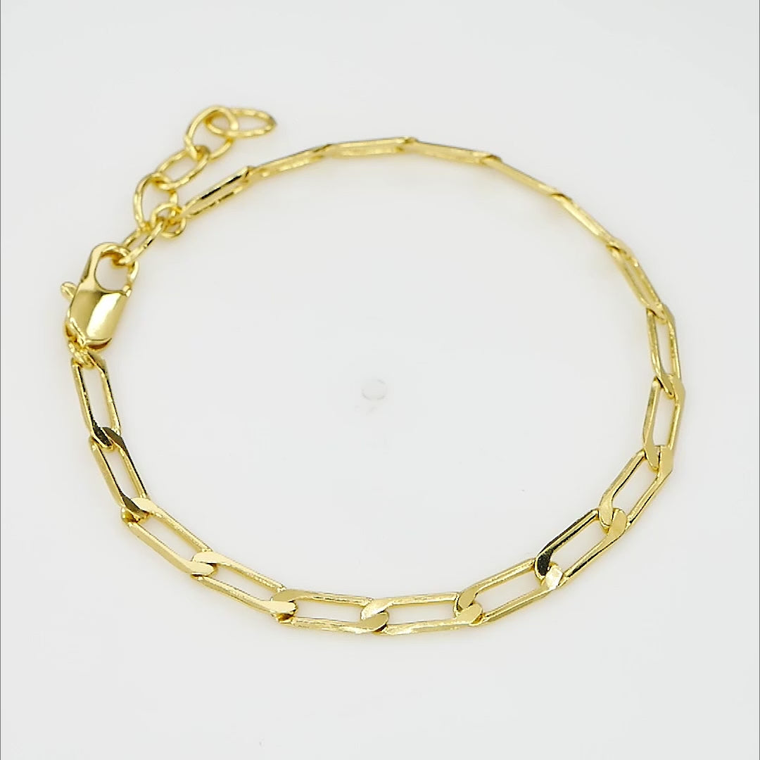 18K Gold Plated Linked Bracelet – Elegant, durable, hypoallergenic fashion jewelry for any occasion