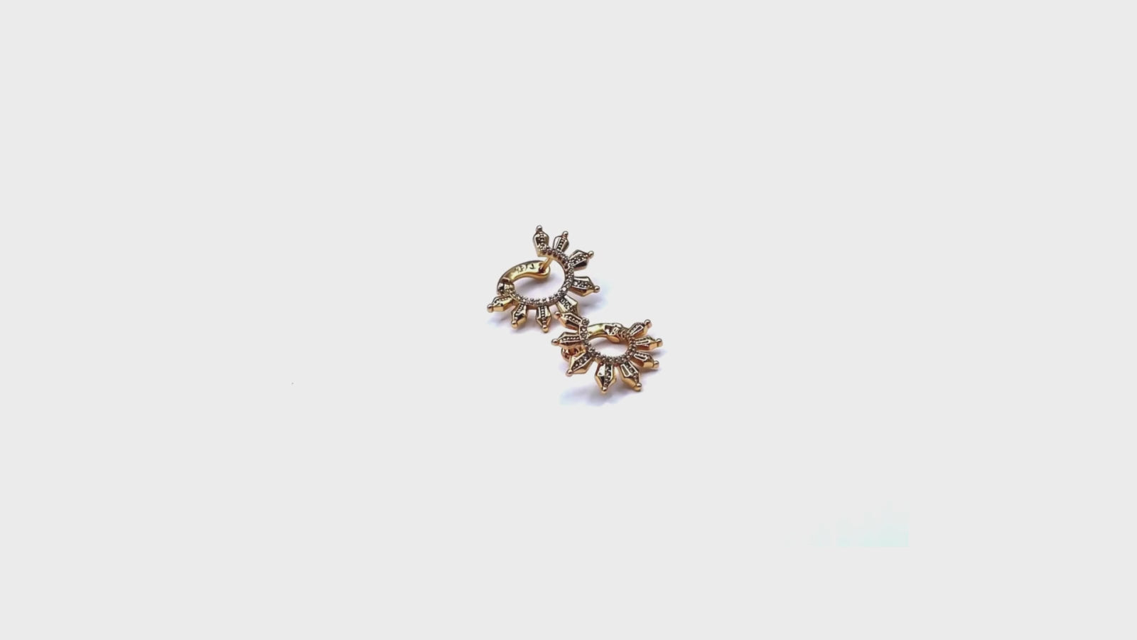 Sunburst Hoop Earrings