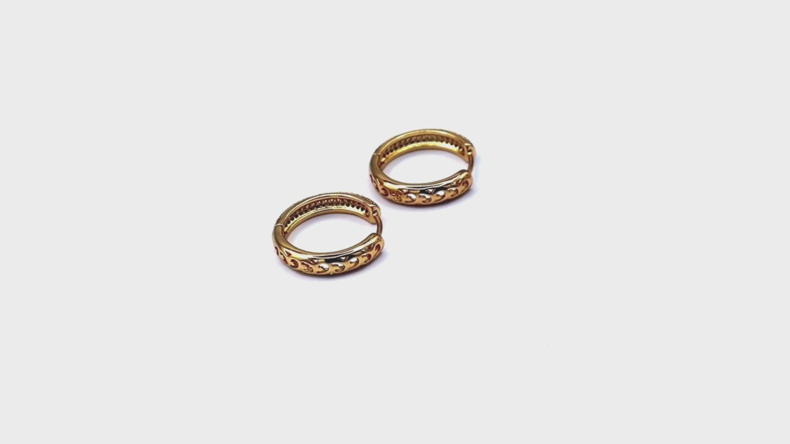 Rose gold-plated Twinkle Sparkling Hoops, shimmering demi-fine jewelry, hypoallergenic & anti-tarnish for lasting brilliance.