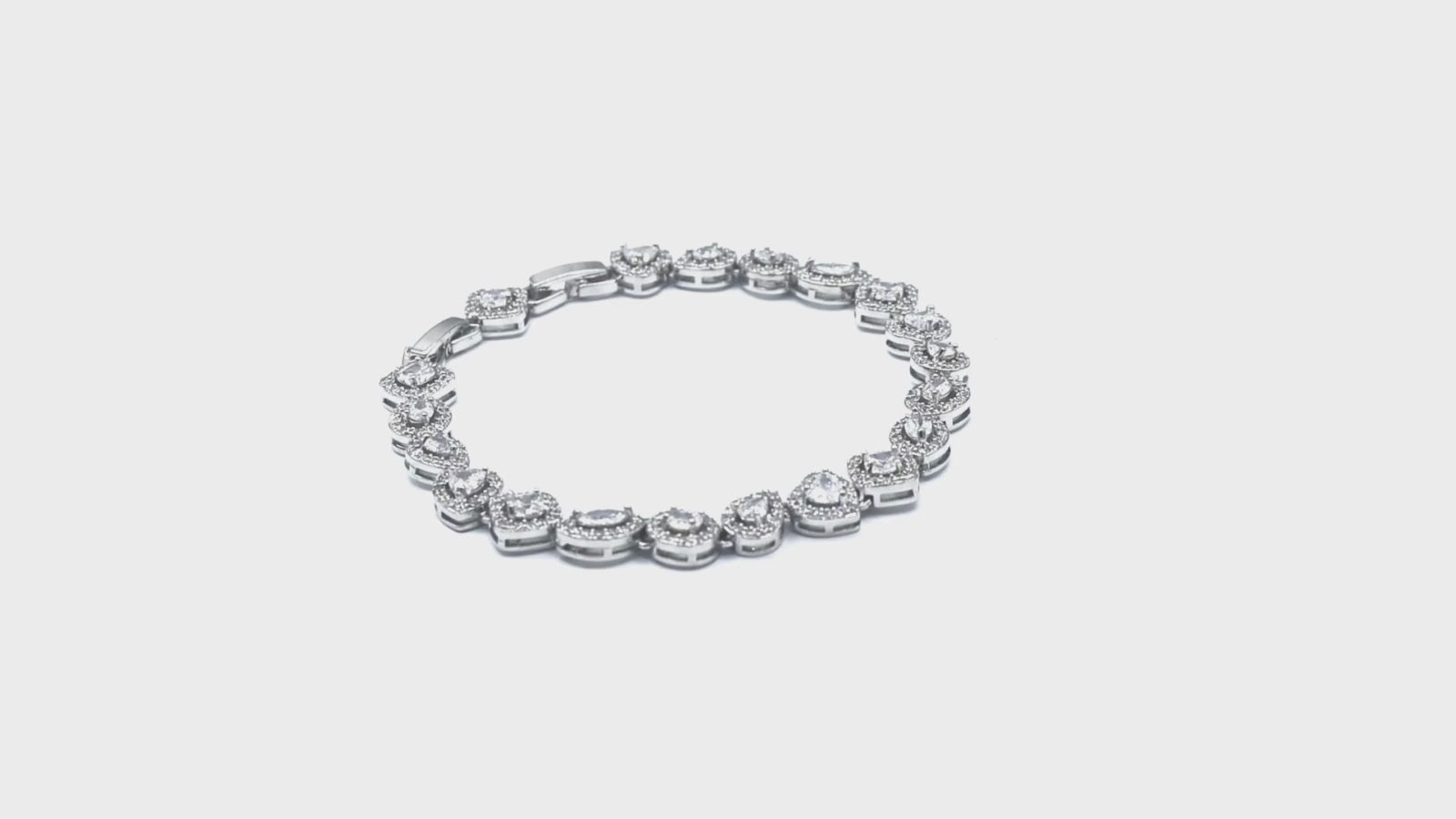 Close-up of Sparkling CZ Infinity Bracelet – timeless fashion jewelry for women