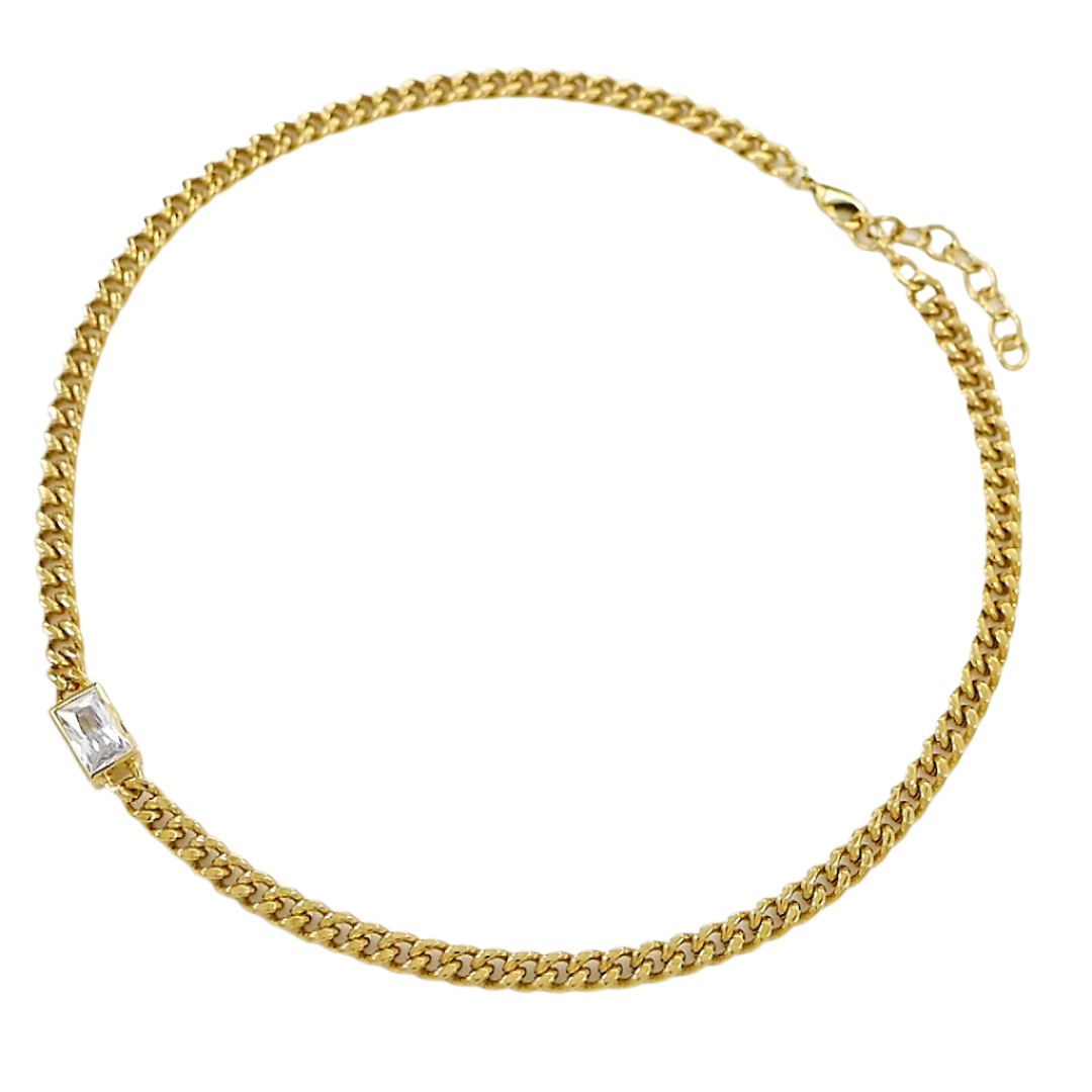 Cuban Link CZ Majesty Necklace - 18K Gold Plated - ISHI New York