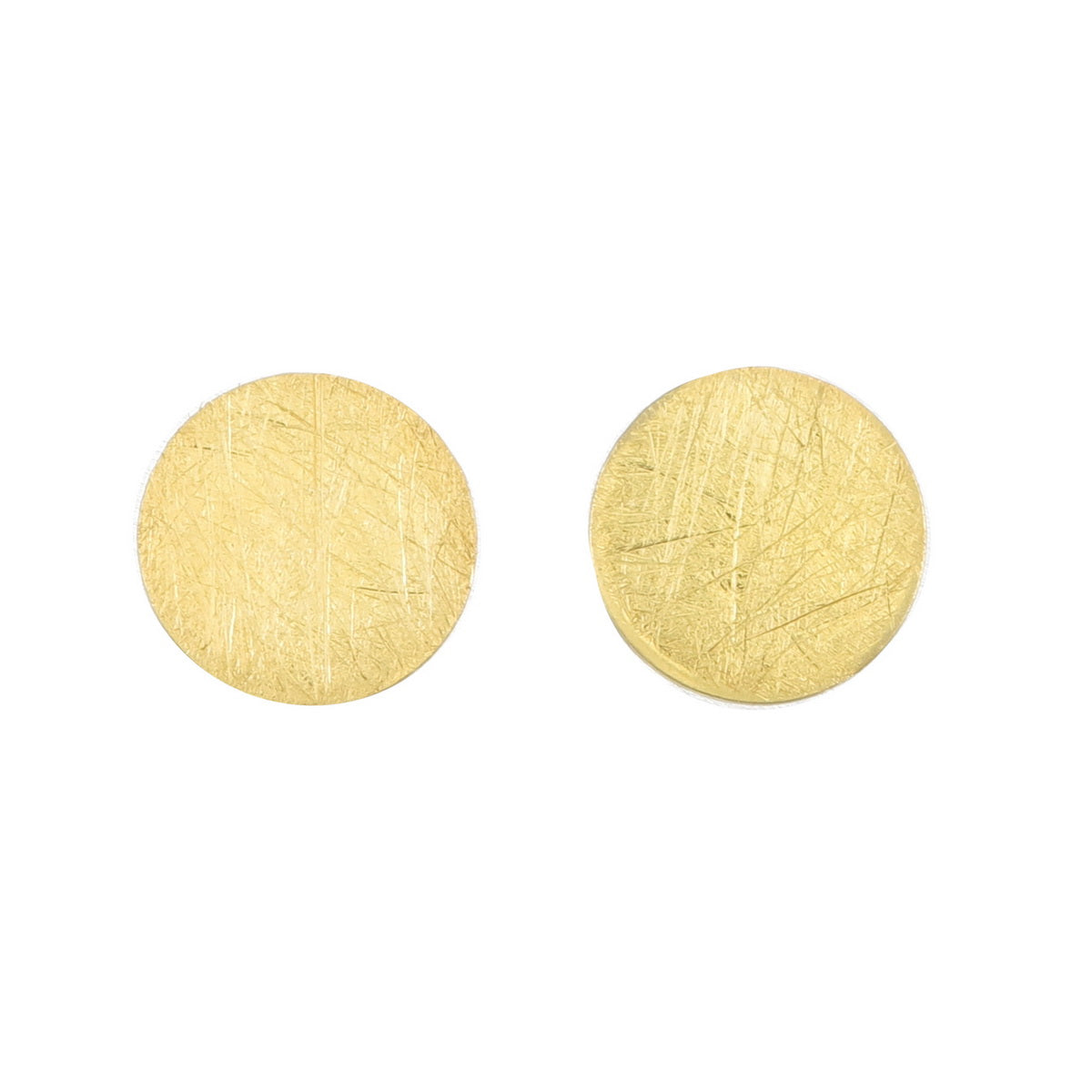 Golden Orbit Roughlined Studs - 925 Sterling Silver - ISHI New York