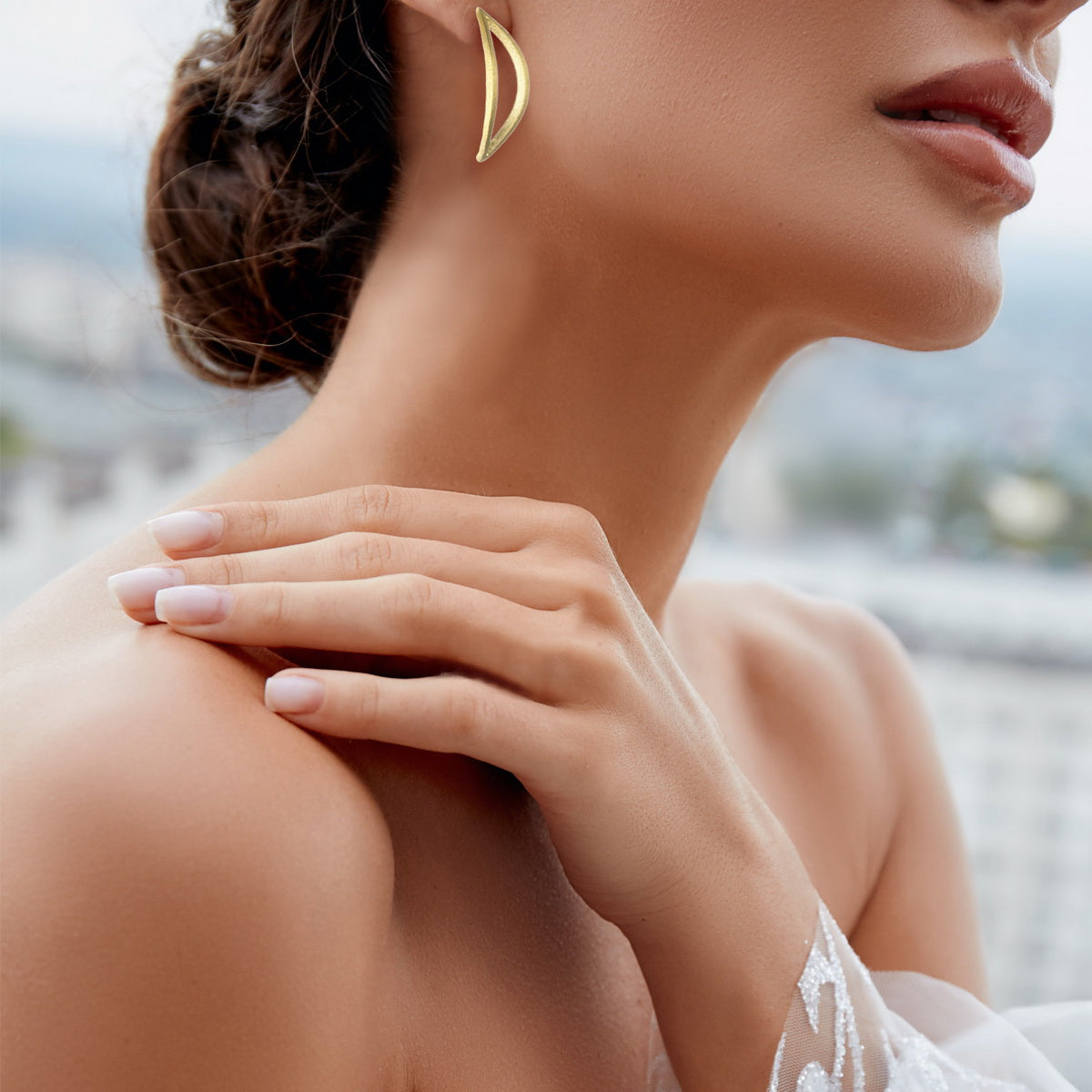 Solar Flare Curves Earrings - 925 Sterling Silver - ISHI New York