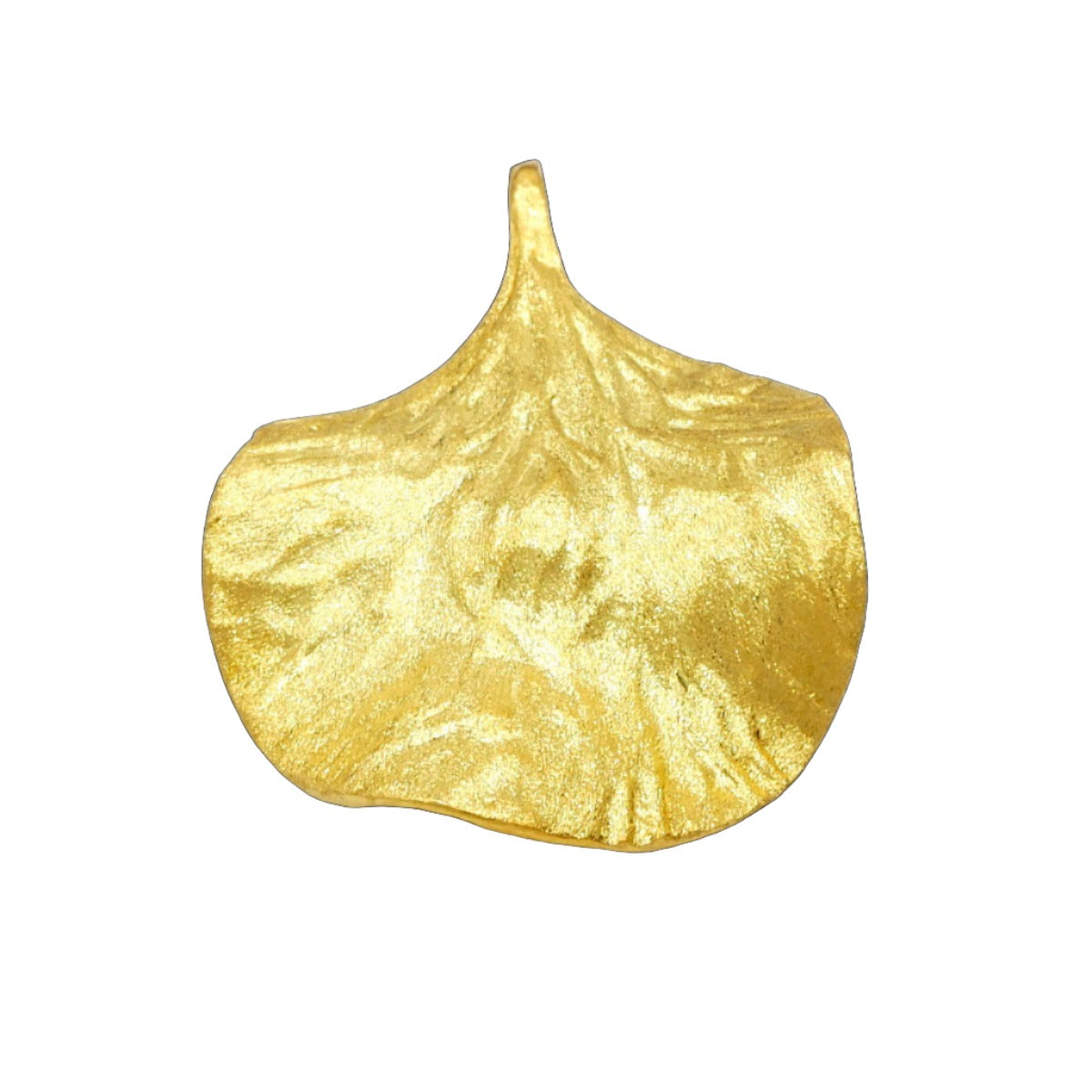 Golden Petal Charm Pendant With Necklace - 925 Sterling Silver - ISHI New York