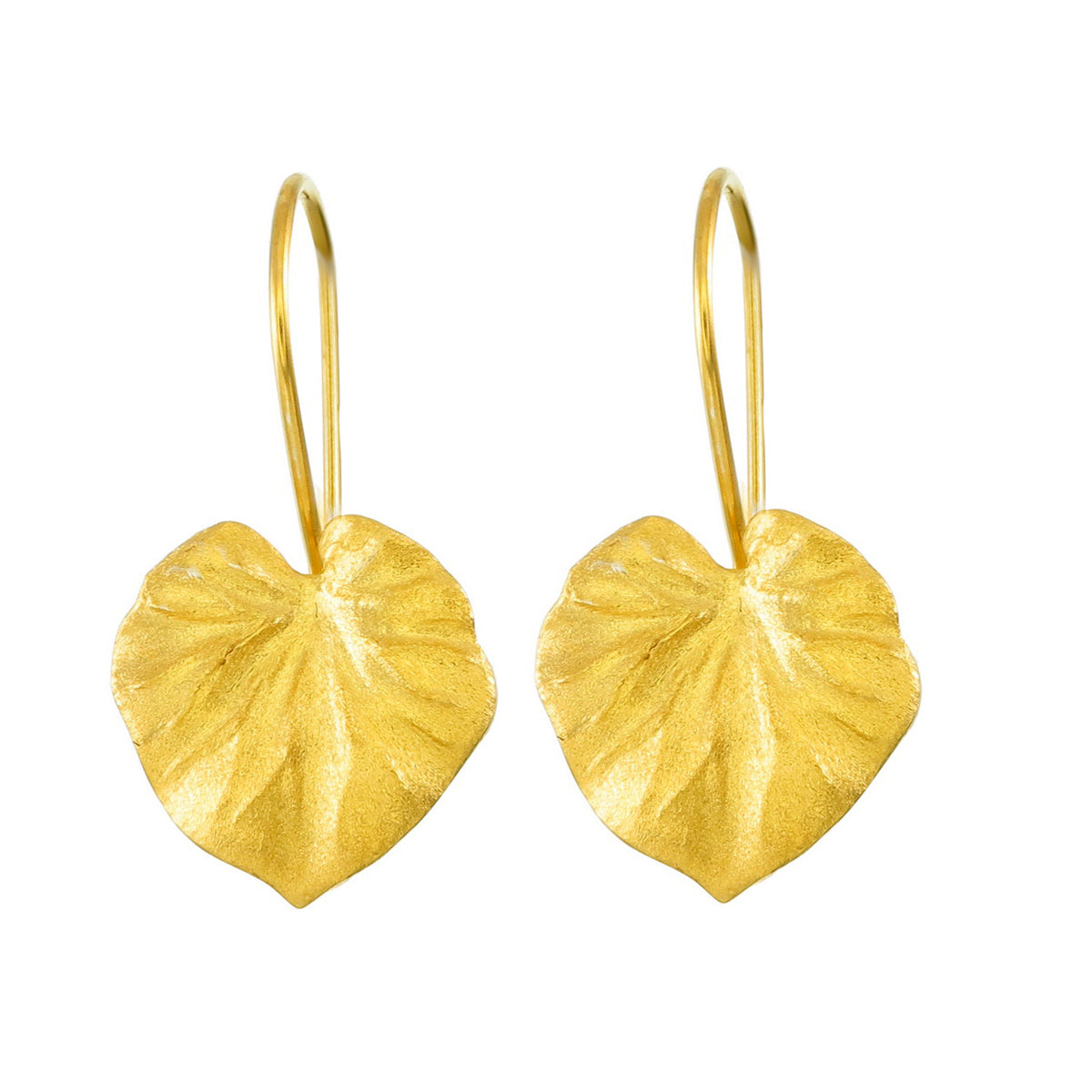Golden Fern Duet Earrings - 925 Sterling Silver - ISHI New York