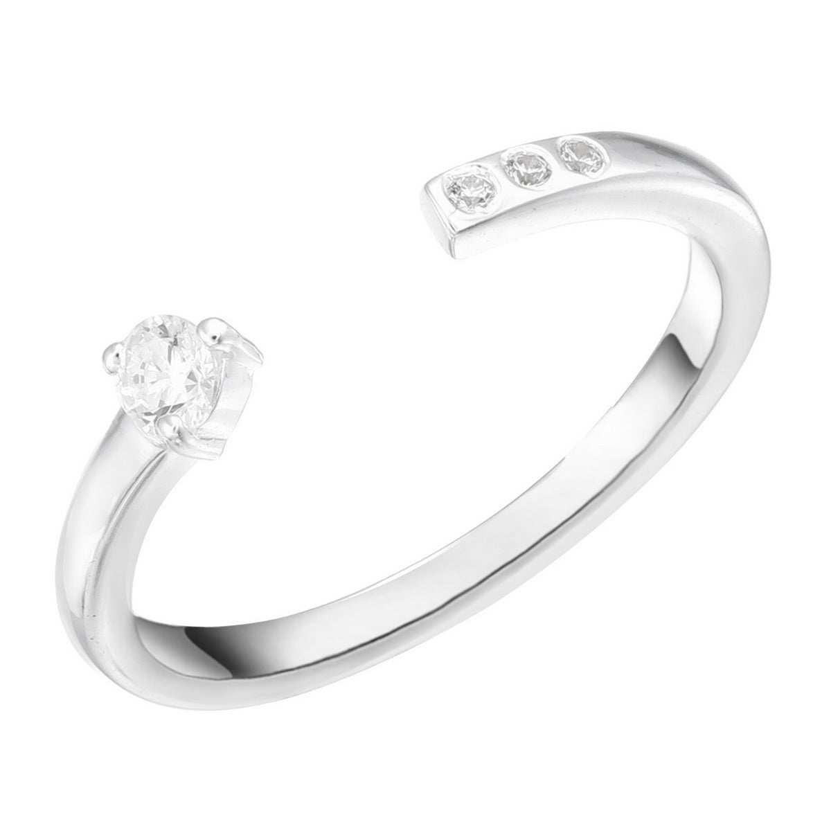 Rhodium Rhythm 925 Sterling Silver Ring - ISHI New York