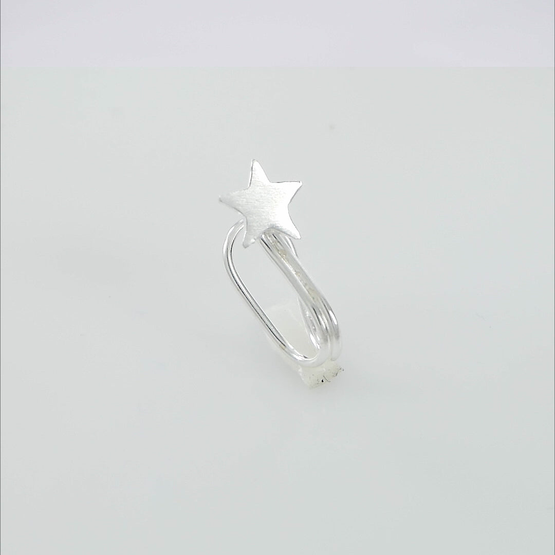 925 Silver Reflective Star Earrings - Anti-Tarnish and Lightweight Design